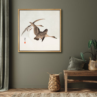 Oies volantes, images d'oiseaux classiques, impression sur toile giclée sur toile encadrée