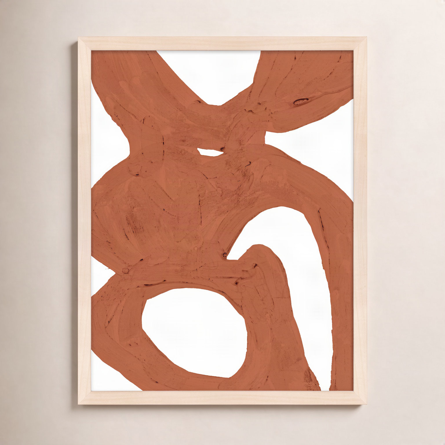 Goodall "Copper Harmony 1" Print, 50" H x 40" W x 1.25" D, Brown Framed