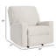 Fauteuil inclinable manuel berçant Anise, tirette, polyester blanc neige