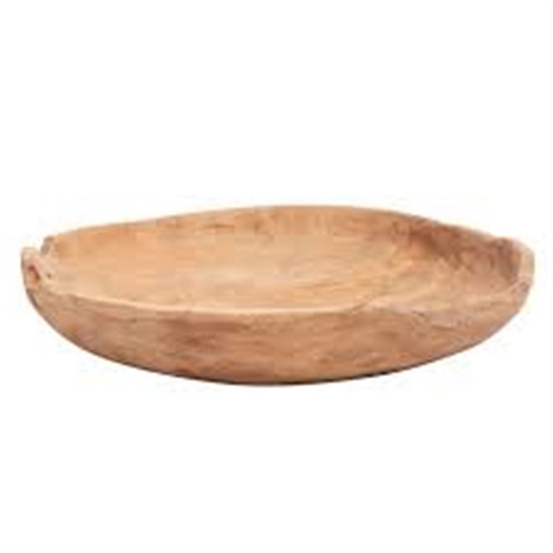 Bol décoratif brun en bois Pelia