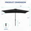 Parasol de marché rectangulaire 10 pi Barrios-425412546