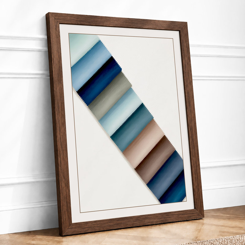 Material Palette Study Minimalist - Framed Print, A3 - 42.0 x 29.7 cm, Black