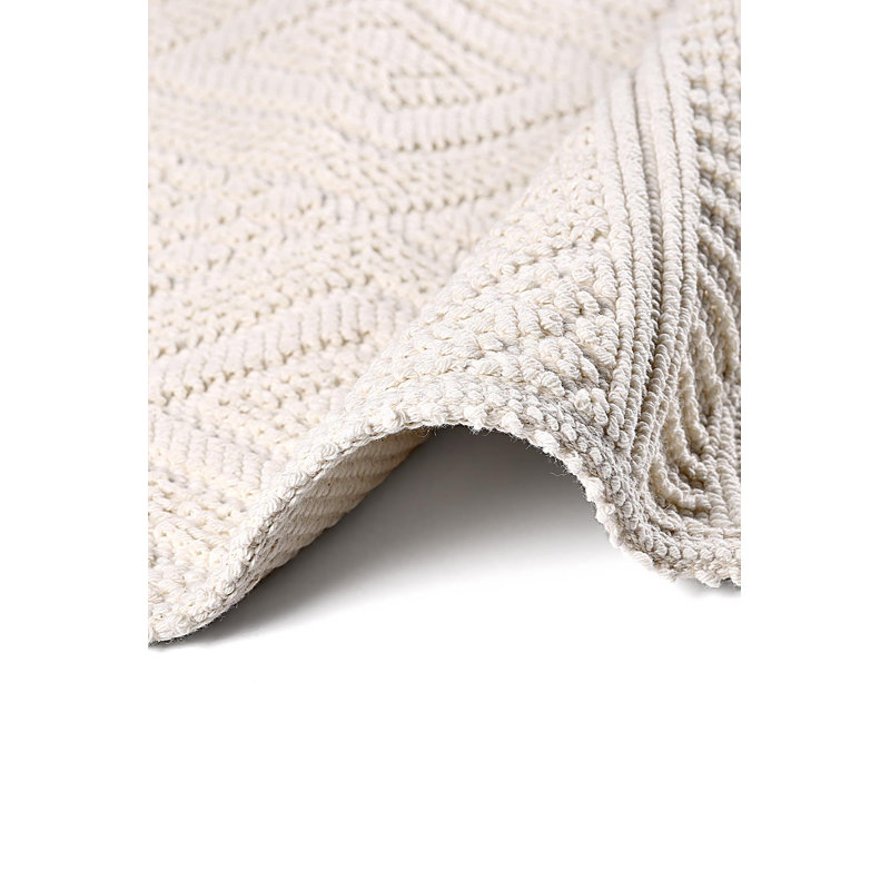 Ilana Cotton Bath Rug, Ivory