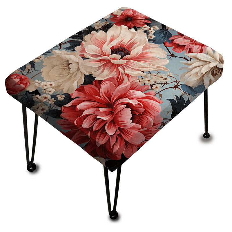 Motif floral rétro avec charme floral rose et bleu rétro