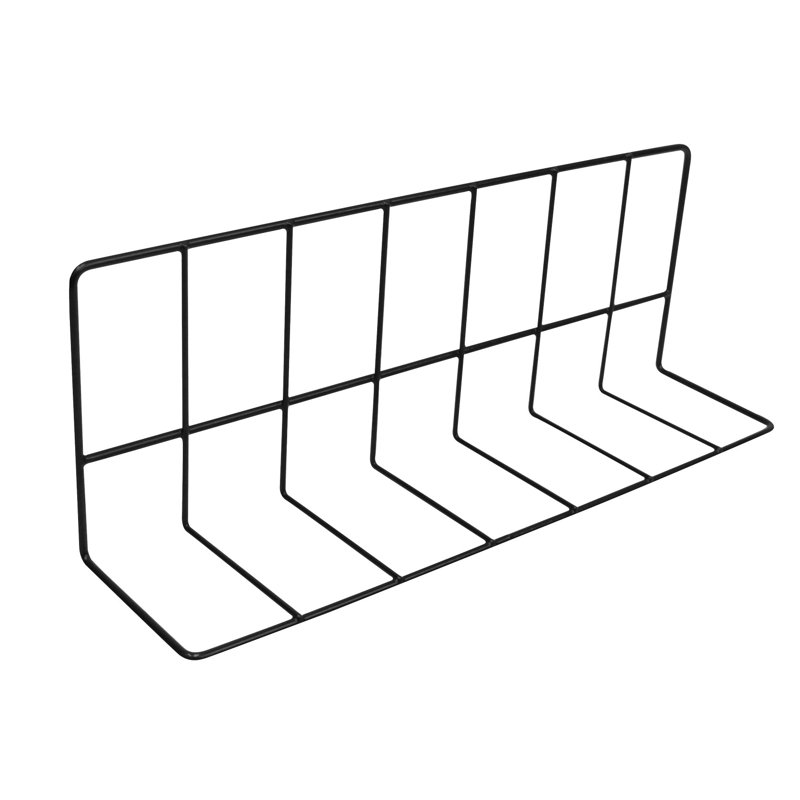 Steel Kitchenware Divider, Black, 6" H x 16" W x 4" D