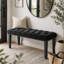 Repose-pieds rembourré et rembourré en velours-311153843
