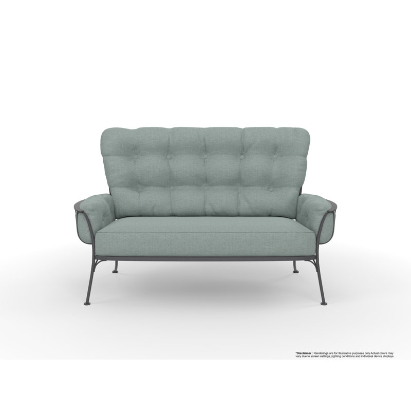 Monterra Outdoor 2 - Seat Loveseat, Trax Burgundy, Graphite
