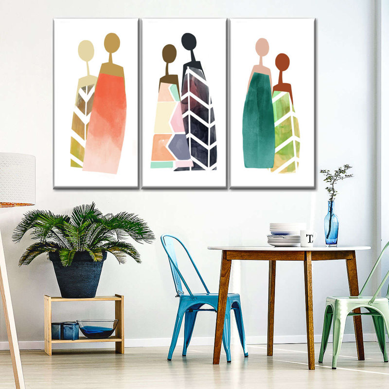 Impression sur toile de style africain, H 42 po x l 65 po x P 1,25 po