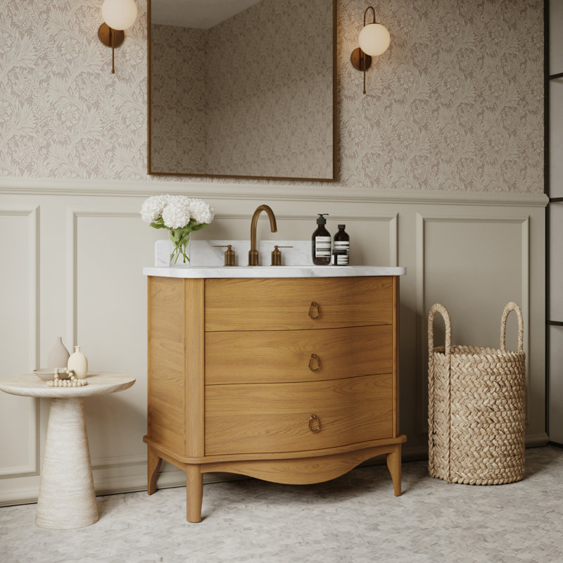 Grace 72" Bathroom Vanity In Natural Enhanced Oak, Natural, 36''