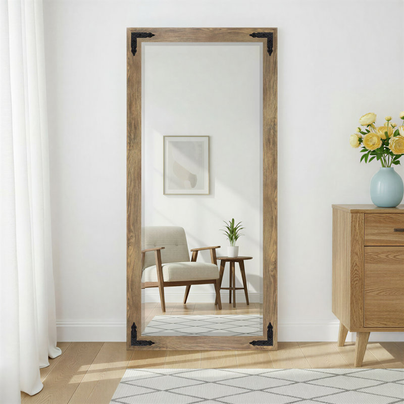 Heavner Rectangle Mirror, Brown