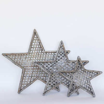 Ensemble de 3 plateaux décoratifs en forme d'étoile