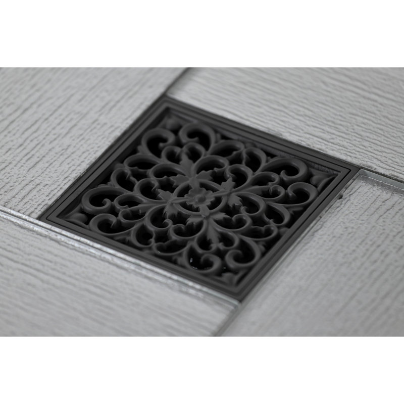 Drain de douche Watercours Scroll Grid, Bronze huilé