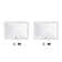 18.25"W x 13"D White Rectangular Undermount Bathroom Sink Set of 2