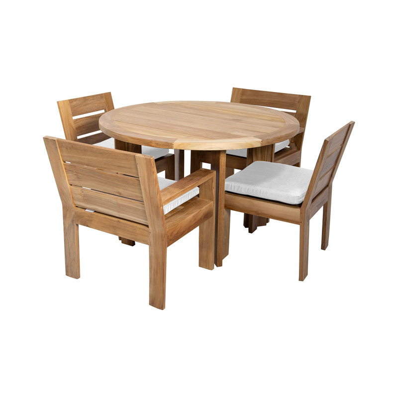 Ensemble de salle à manger 5 pièces Pacific, Blanc, H 30 po x L 48 po x l 48 po