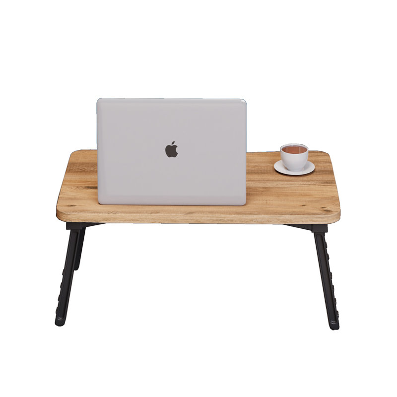 InterGo Foldable Table, Portable Laptop Desk, Bed Table Tray Breakfast And Computer Stand in, Brown