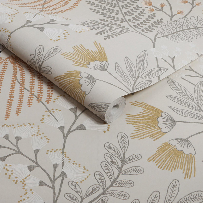 Richmond Navy Wallpaper, Brown