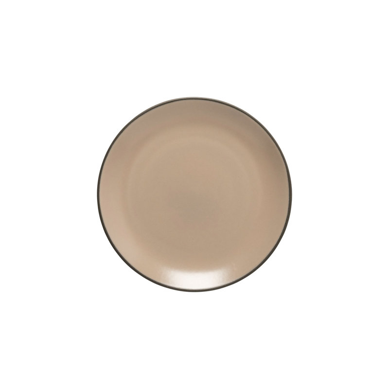 Stacked Organic Handmade Stoneware Salad/Dessert Plate, Beige