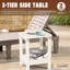 Table d'appoint carrée d'extérieur L 14,5 po x l 14 po-1078797750