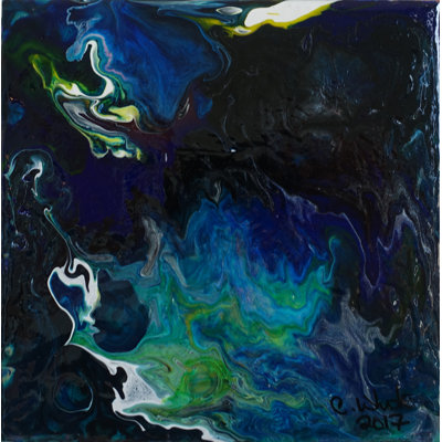 'Iridescent Night' - Wrapped Canvas Painting Print