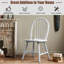 46cm H Solid Wood Windsor Back Side Chair in White-712696103