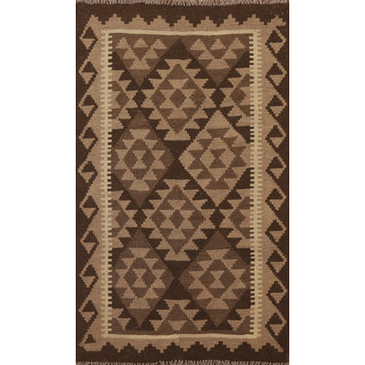 Tapis réversible en laine Kilim 3 x 5