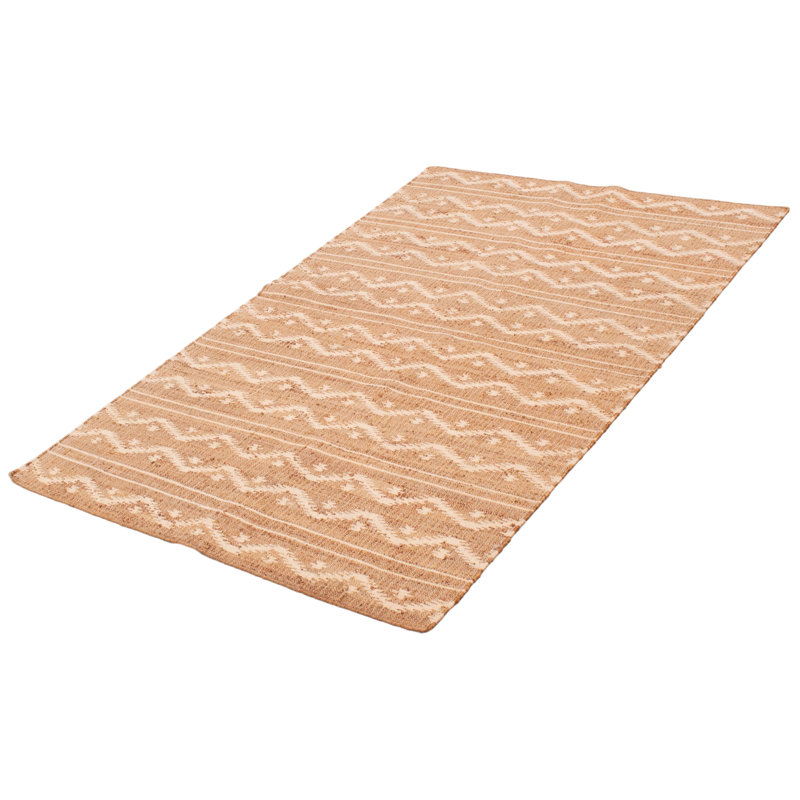 Tapis unique en jute / sisal Palas Denizli 5 pi x 7 pi 11 po brun clair Paliz Denizli