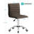 Kaycee Faux Leather Mid Back Swivel Computer Task Desk Chair-60468708