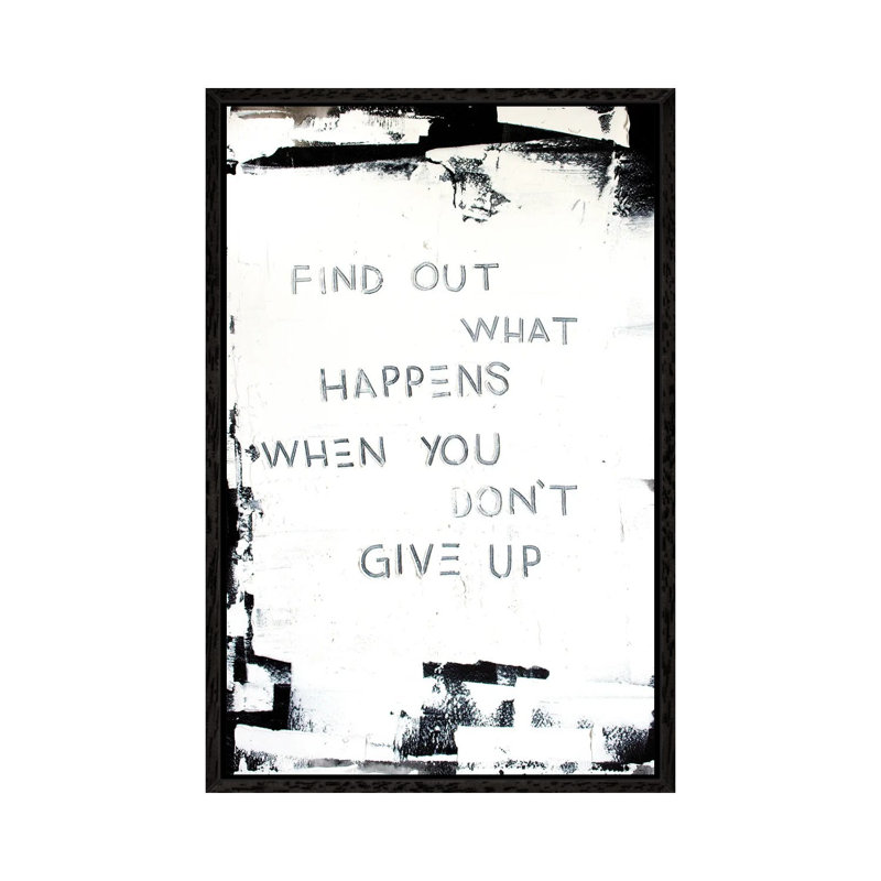 Find Out What Happens by Kent Youngstrom - Print on Canvas, 66.04cm H x 45.72cm W x 3.81cm D, Black Floater Framed