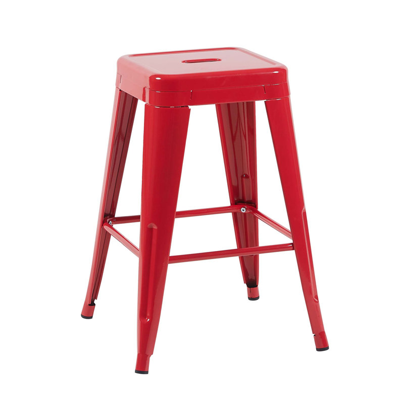 Tabourets de bar de qualité supérieure résistants à l'eau avec assemblage sans outil et conception stable, Rouge