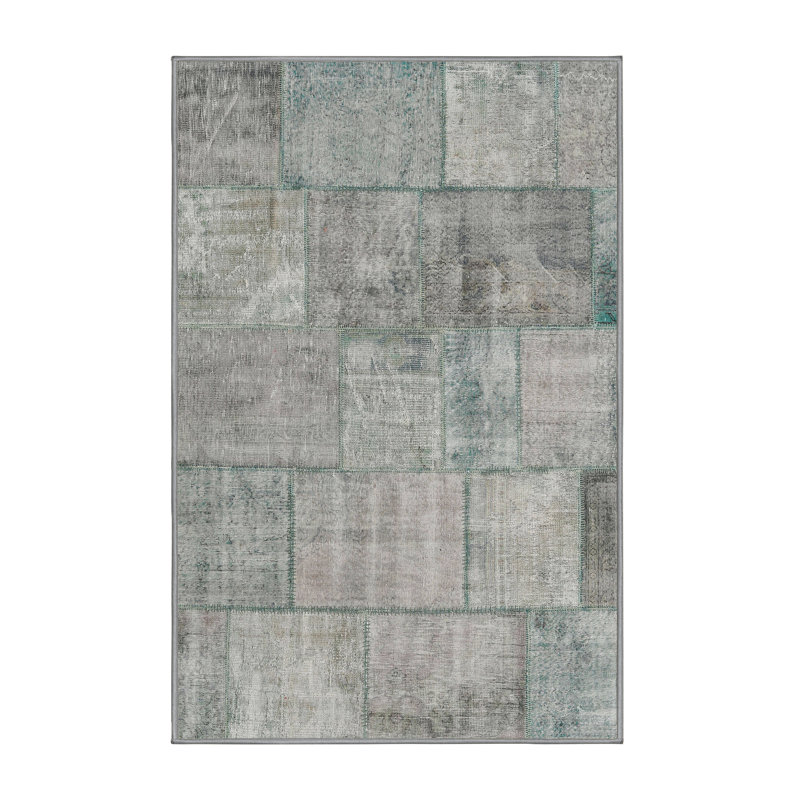 Tapis contemporain gris, Rectangle 5 pi x 8 pi