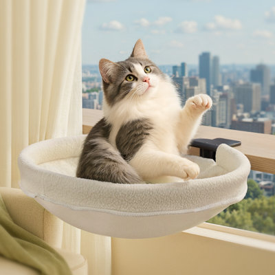 Cat Desk Bed, Pet Desk 360° Rotation, Cozy Soft Indoor Cat Bed For Desk