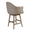 Tabouret de bar pivotant rembourré en bois massif avec siège en tissu Wasserman-1180167947-1203718549-1203718558