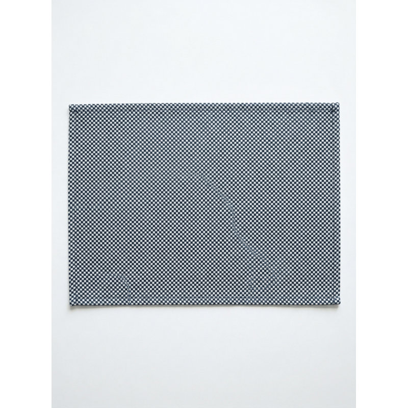 Navy Blue Horizon Weave Indoor Outdoor Placemat, Blue