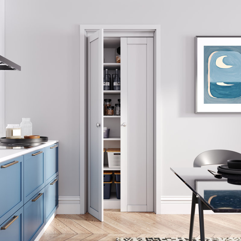 Portes pivotantes pré-finies en bois manufacturé 1-Lite avec trousse de quincaillerie (sans cadre), 30 po x 80 po