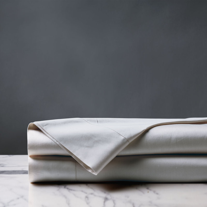 Deluca Egyptian Cotton Sateen Flat Sheet, King Flat Sheet, Silver