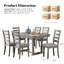 Rustic Style 6 - Person Solid Wood Dining Table Set 