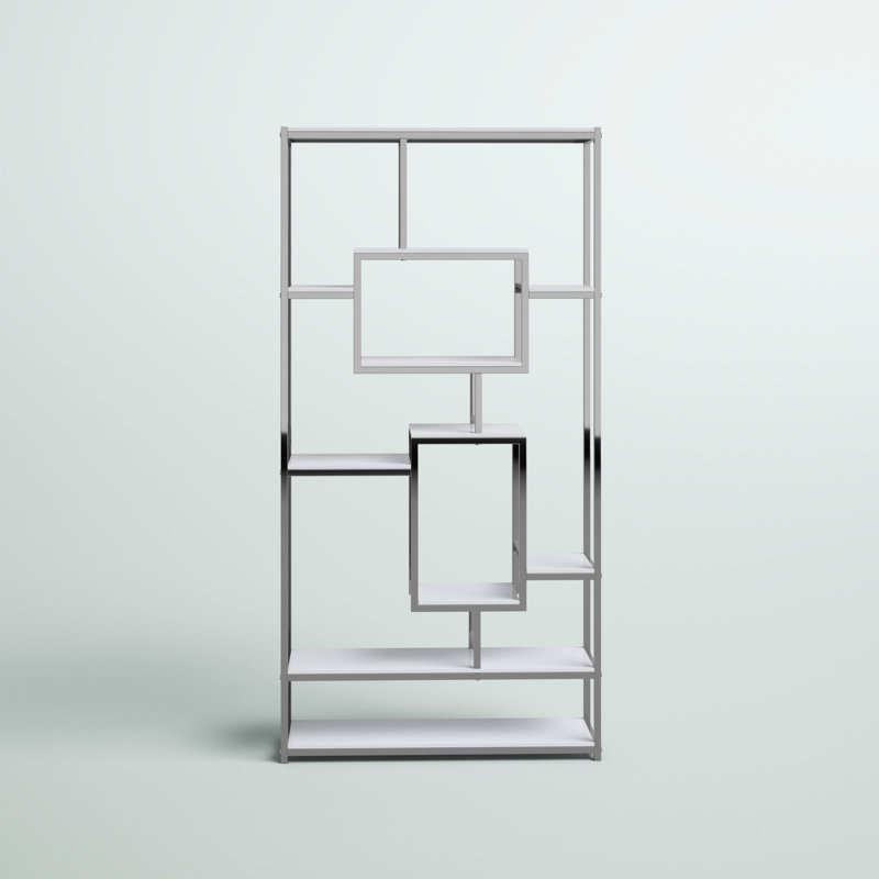 Agatha Geometric Bookcase - Stylish Iron Storage
