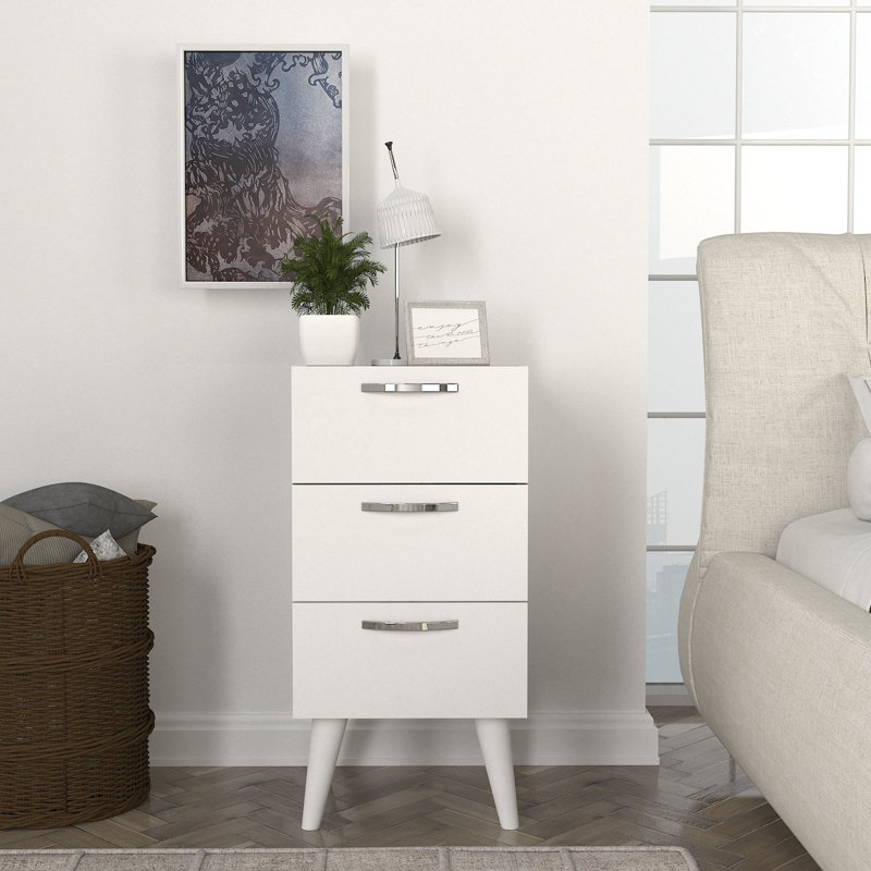 Carrion 40cm W Manufactured Wood Bedside Table
