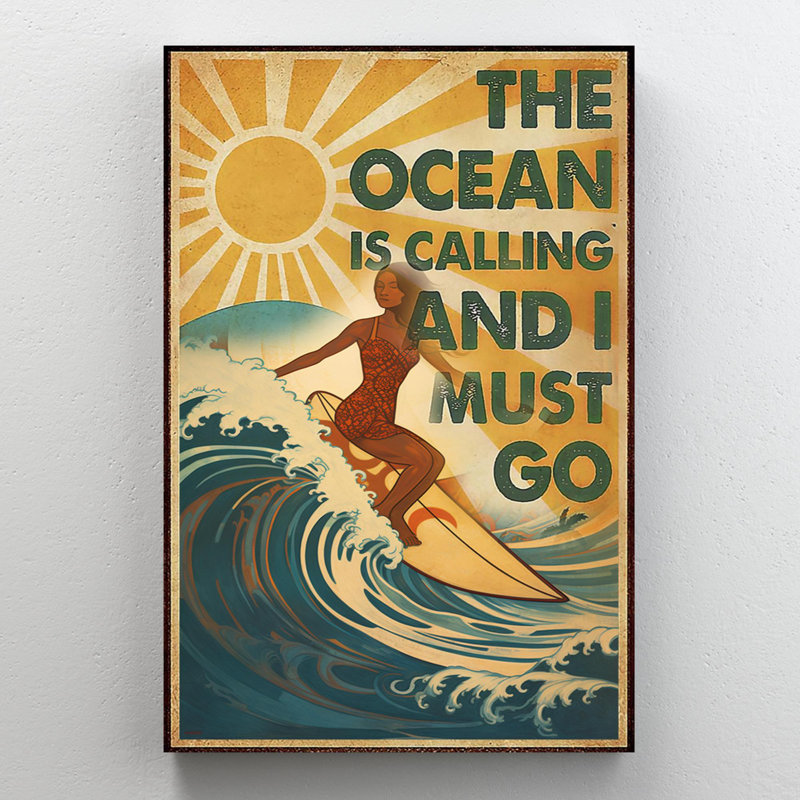 Surfing And I Must Go 1, H 36 po x l 24 po x P 1,25 po