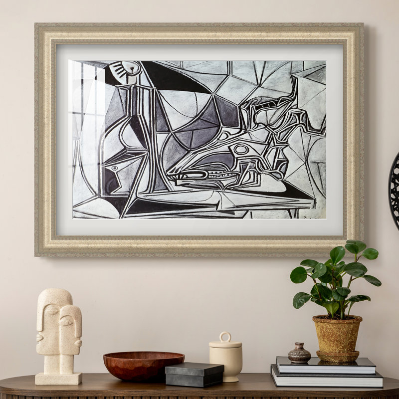 Crâne de chèvre, bouteille et chandelle, 1952 - Pablo Picasso - Reproduction encadrée sur mesure, 20x28 INNER SIZE