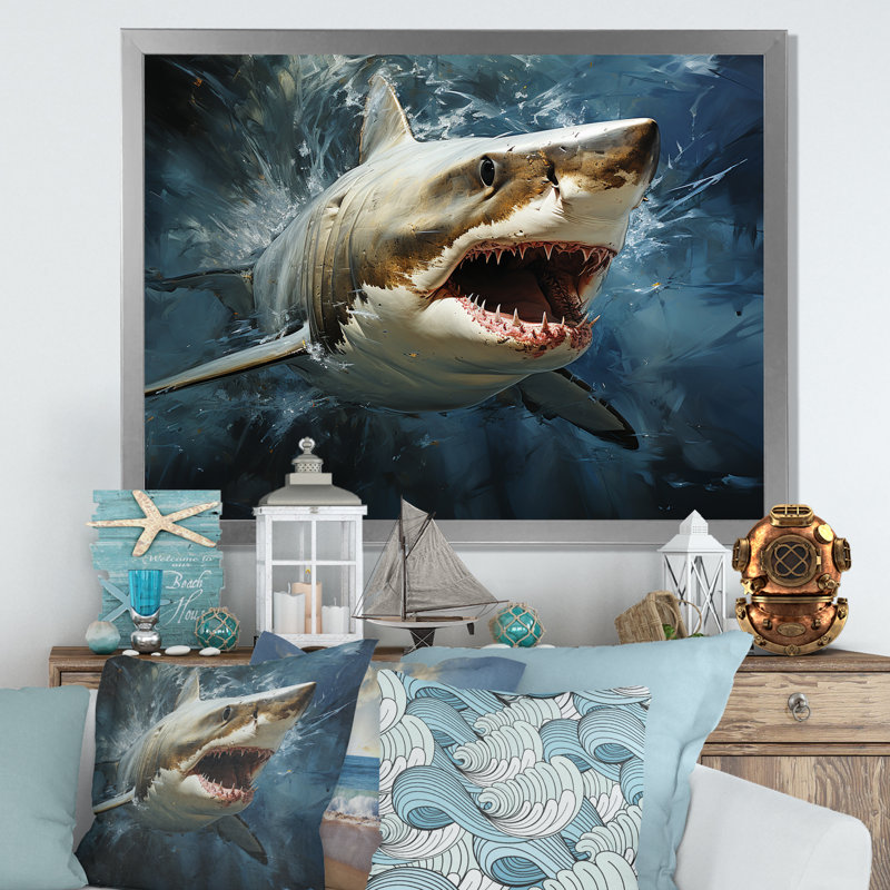 Sark Mako Momentum sur impression sur toile, H 16 po x l 32 po x P 1 po, Cadre simple argenté