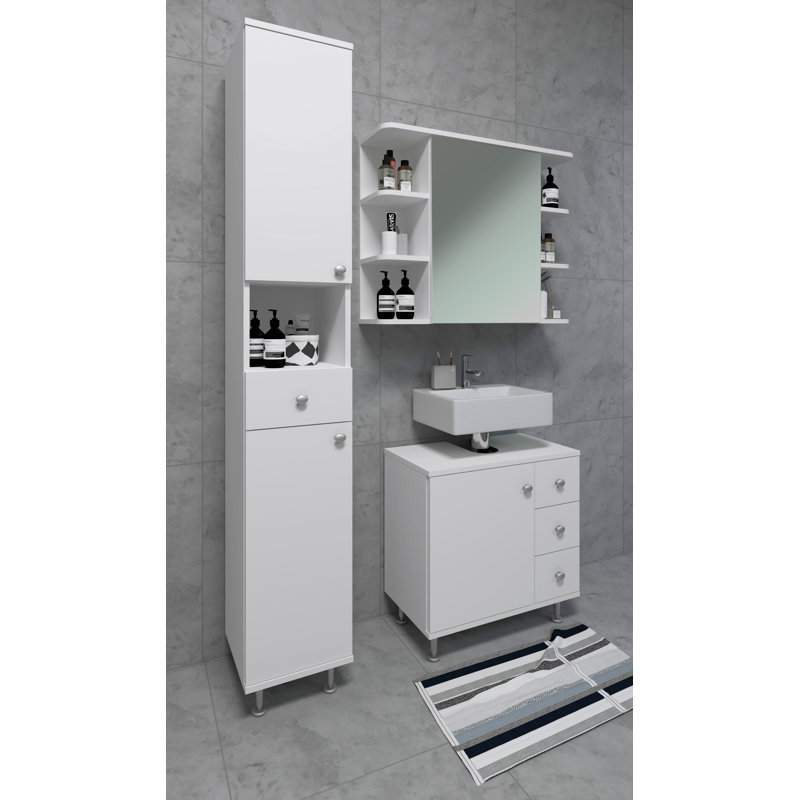 Audriauna Bathroom Cabinet, White