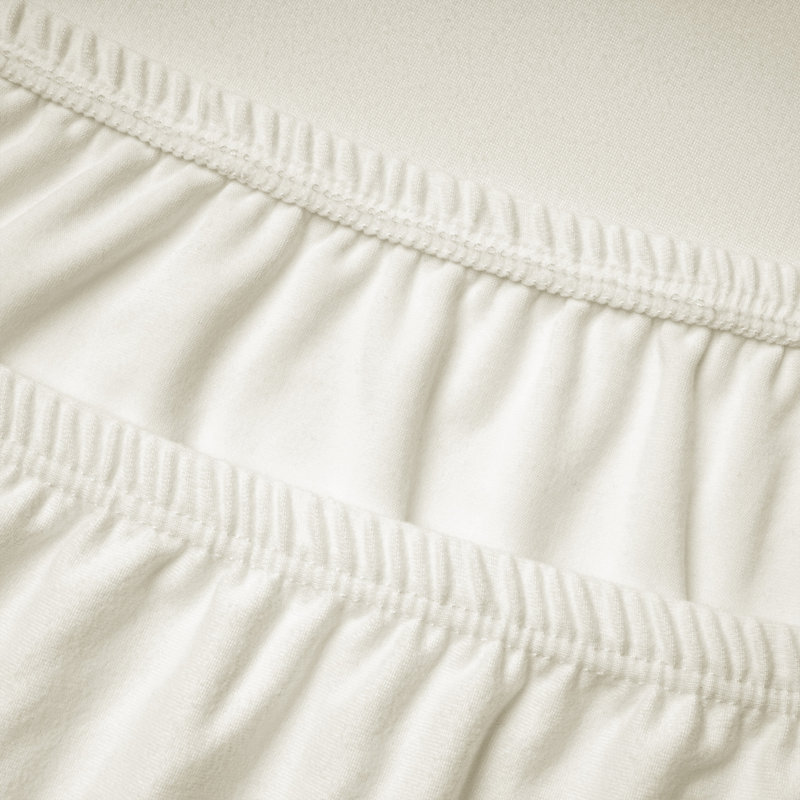 Full Beige Jersey Knit StretchWrap Box Spring Cover