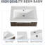 Modern Bathroom Sink With 24 Inch Resin Basin, Door Feature Vanity, Material Build, Contemporary
