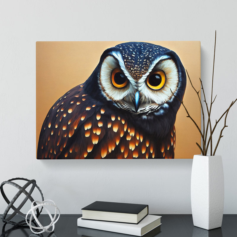 Face Of An Owl Vol.6 - Wrapped Canvas Print, 35cm H x 50cm W x 3cm D