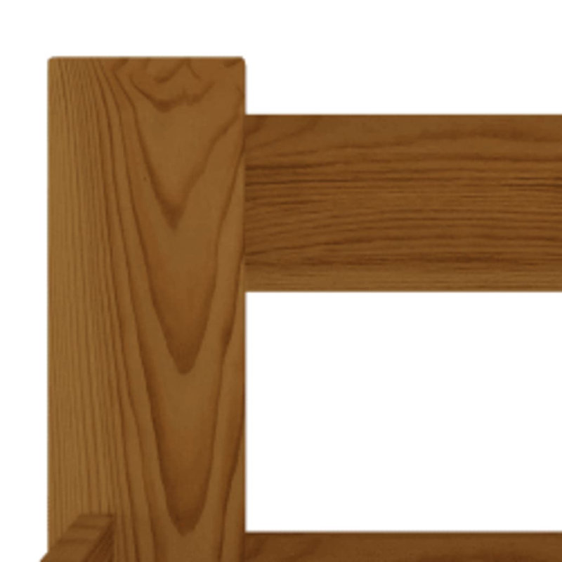Berna Solid Wood Bed, Honey Brown, European Kingsize (160 x 200cm)