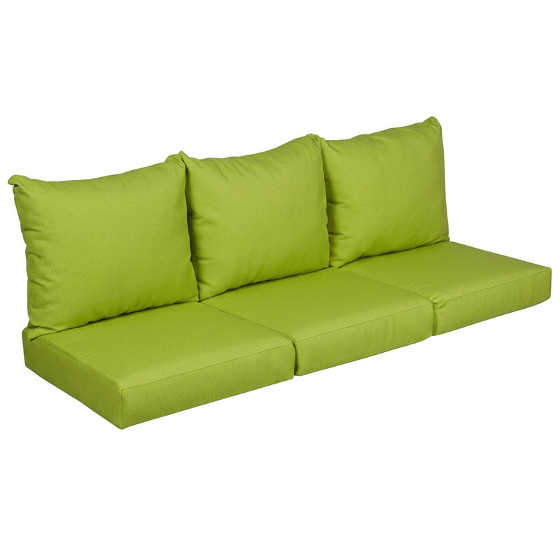 Sunbrella Outdoor Solid Deep Seating Sofa Pillow and Cushion Set, 30 in W x 27 in D x 5 in H, Sunbrella - Canvas Macaw