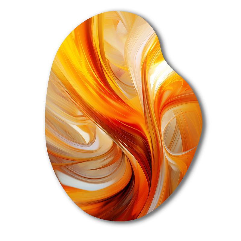 Coreta - Fractals Pear Shape Irregular Metal Wall Decor, 30" H x 22" W