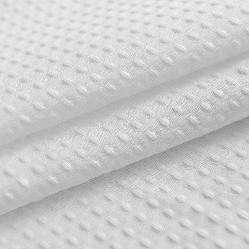 Rideau de douche Luxury Waffle Weave, H 80 po x l 71 po, Blanc