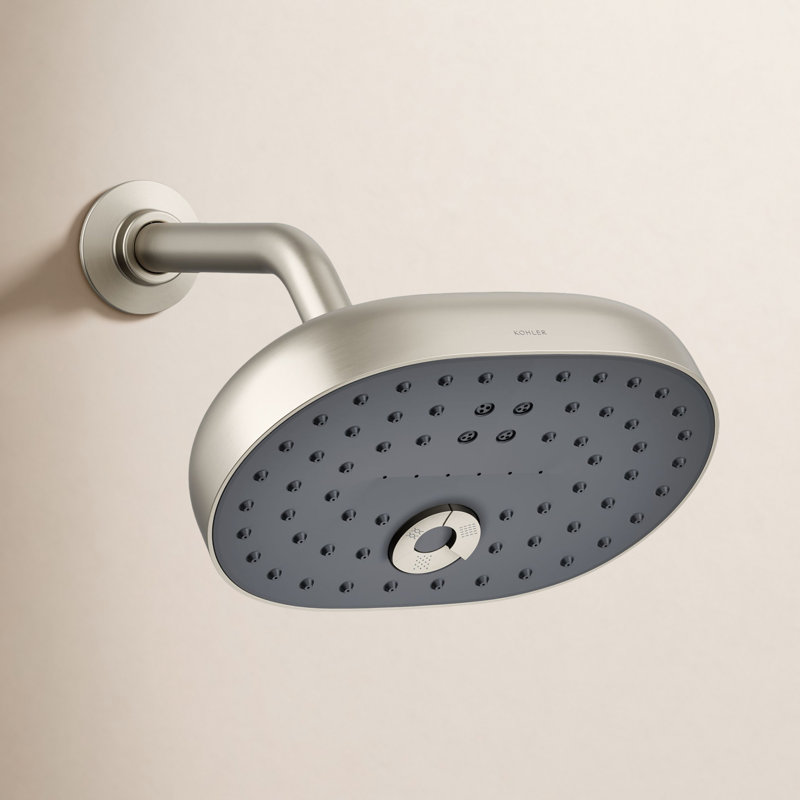 StatementOval Multifunction Showerhead with Katalyst Air-Induction Technology, Vibrant  Brushed Nickel